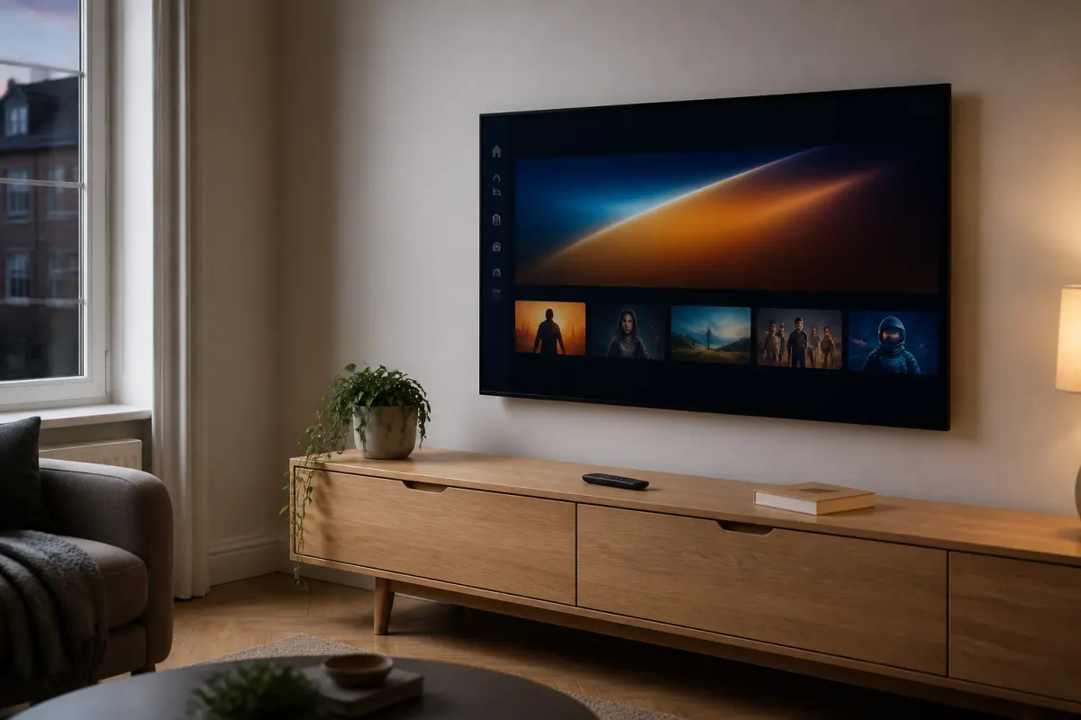 Living room TV ready for Canadian IPTV setup